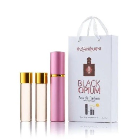 Жіночий міні парфум Yves Saint Laurent Opium Black, 3*15 мл